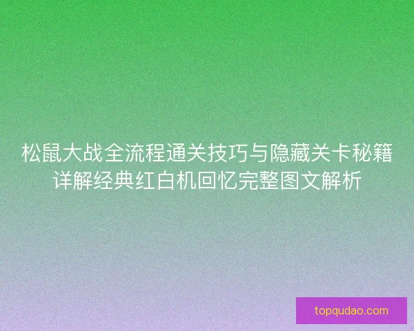 松鼠大战全流程通关技巧与隐藏关卡秘籍详解经典红白机回忆完整图文解析
